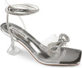 Zzheels Double Bowknots Crystal Sandals Clear Slingback (Style ZBVP)