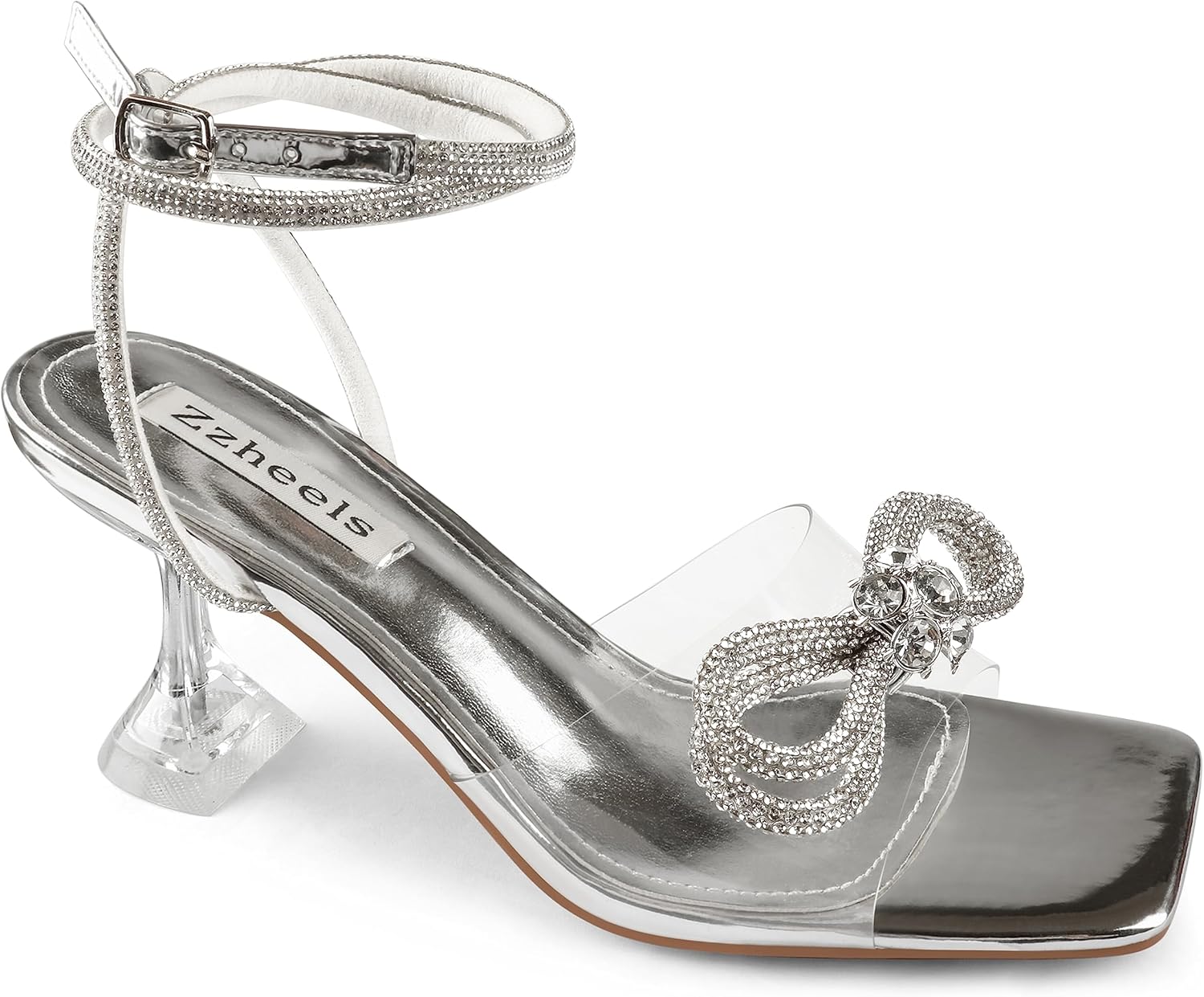 Zzheels Double Bowknots Crystal Sandals for Stylish Occasions