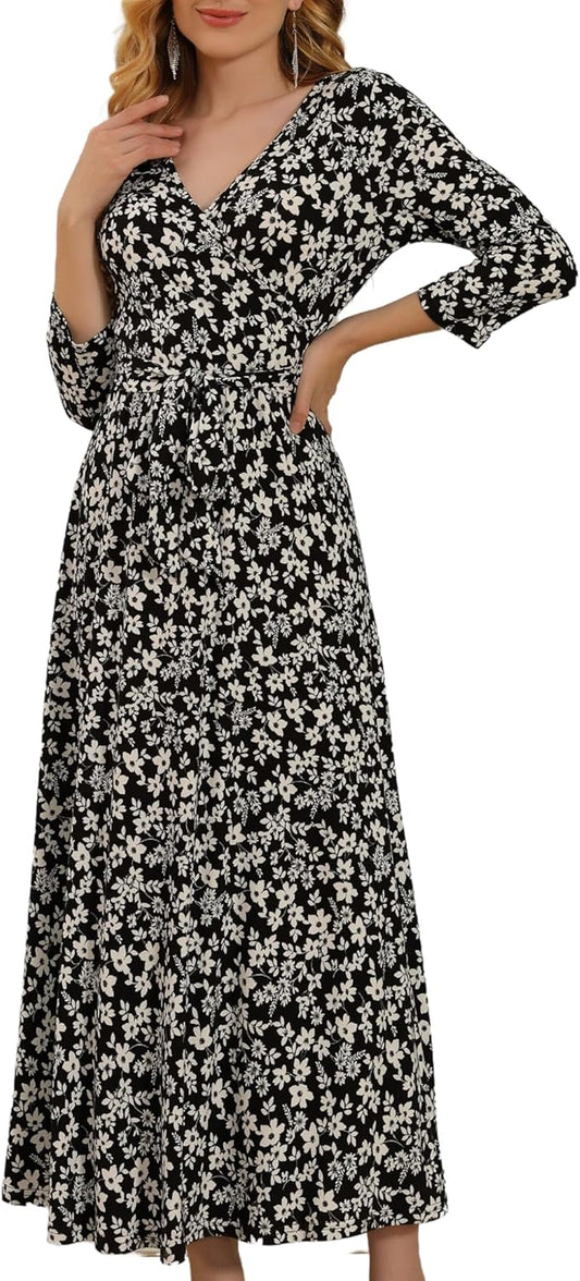 Aphratti Women's Floral Maxi Dress for Spring and Summer Wear