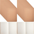 A5 Kraft Paper Notebooks 48 Pack - Bulk Lined Travel Journals