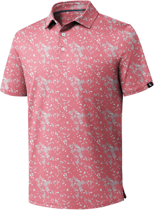 ZITY Golf Shirts for Men Short Sleeve Print Polo Shirt Review