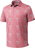 ZITY Golf Shirts for Men Short Sleeve Print Polo - Moisture Wicking no