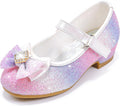Furdeour Girls Mary Jane Glitter Dress Shoes - Sparkly Princess Heels