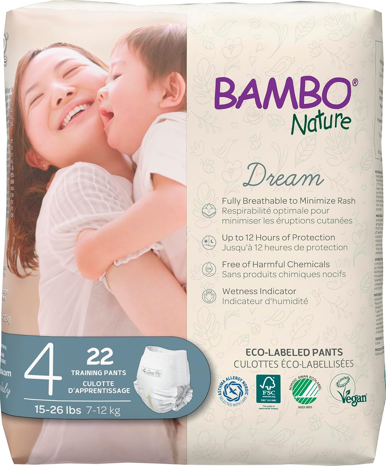 Bambo Nature Hypoallergenic Training Pants - Size 4 (110 Count)