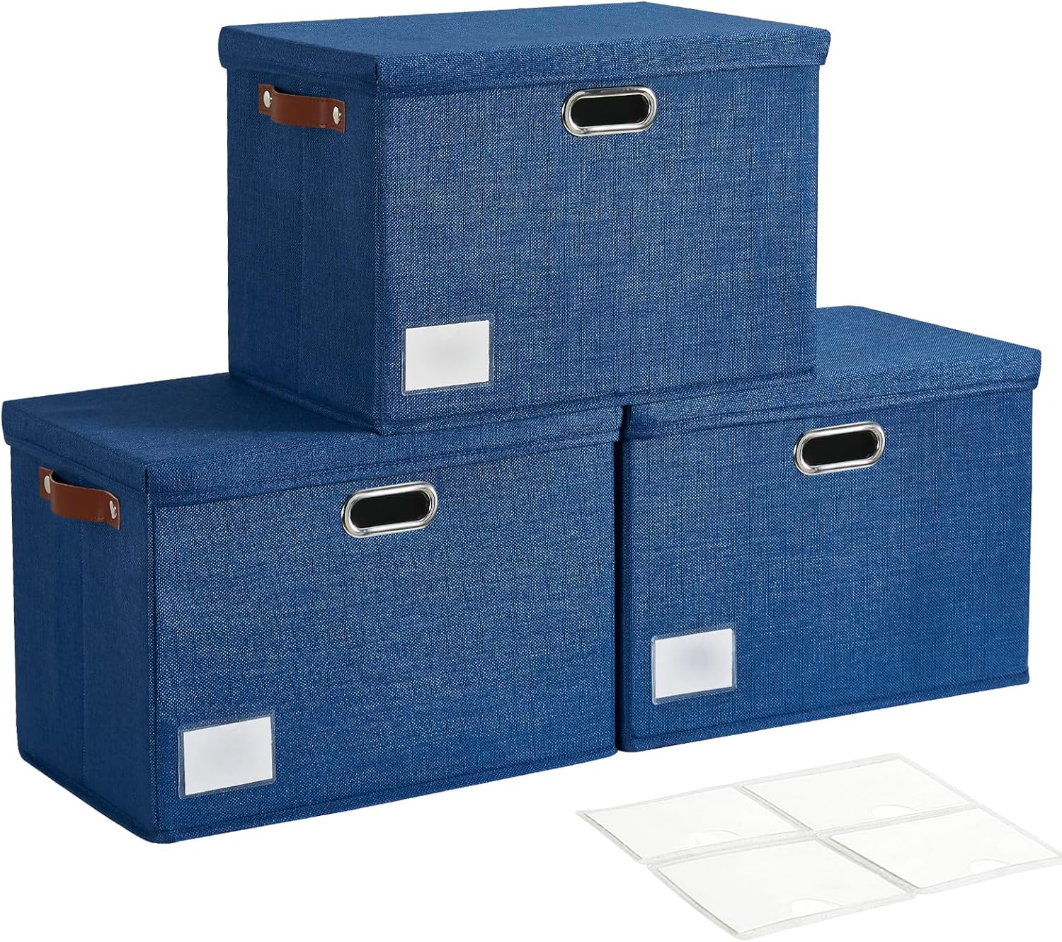 17in Large Collapsible Storage Bins with Lids for Home Use