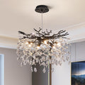 Modern Tree Branch Crystal Chandelier 18in - Luxury 6-Light Pendant