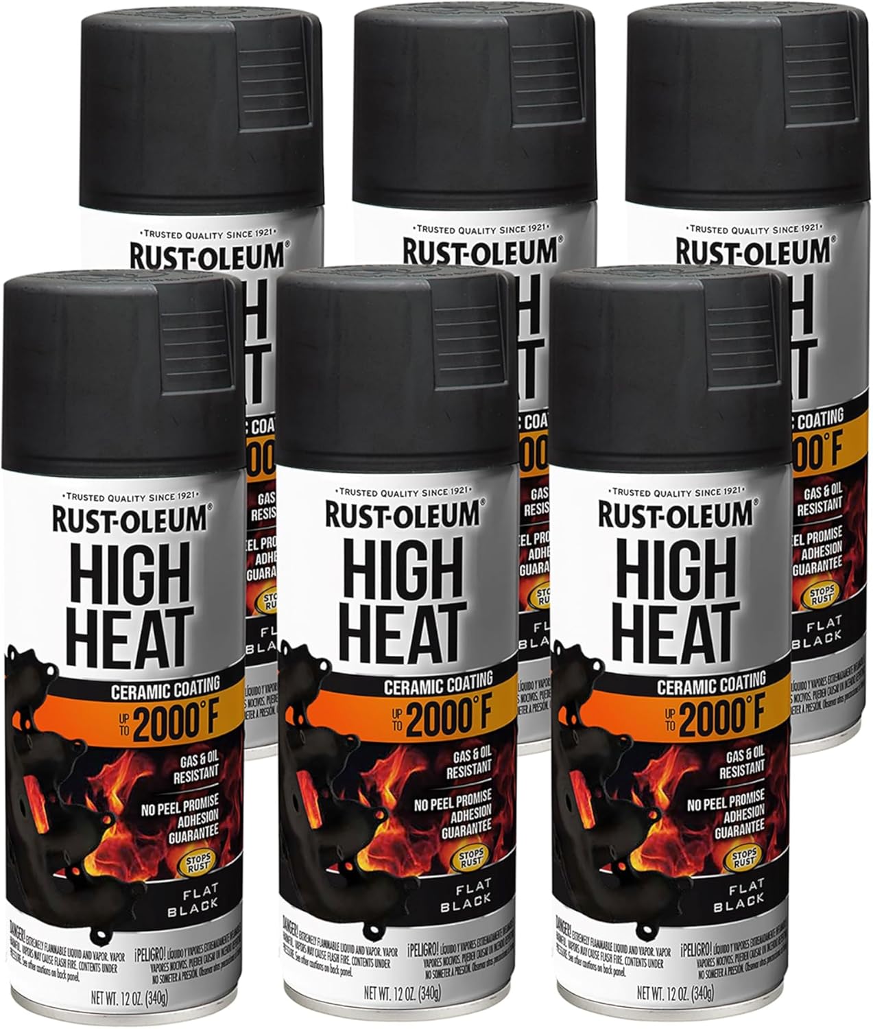 High Heat Spray Paint for Automotive Parts - Flat Black Finish