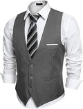 Men's Casual Business Suit Vest Slim Fit Waistcoat - Classic Tailored