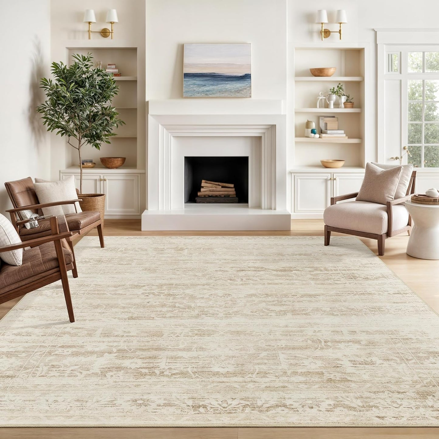 8x10 Area Rugs for Living Room, Stain Resistant Washable Rug