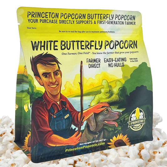 Princeton Hulless Baby White Popcorn - Tender & Non GMO
