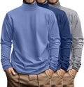 Men's Big and Tall Turtleneck Shirts - Comfortable Cotton Long Sleeve