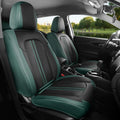 Leather Car Seat Covers Full Set Green Black - Waterproof Luxury Fit