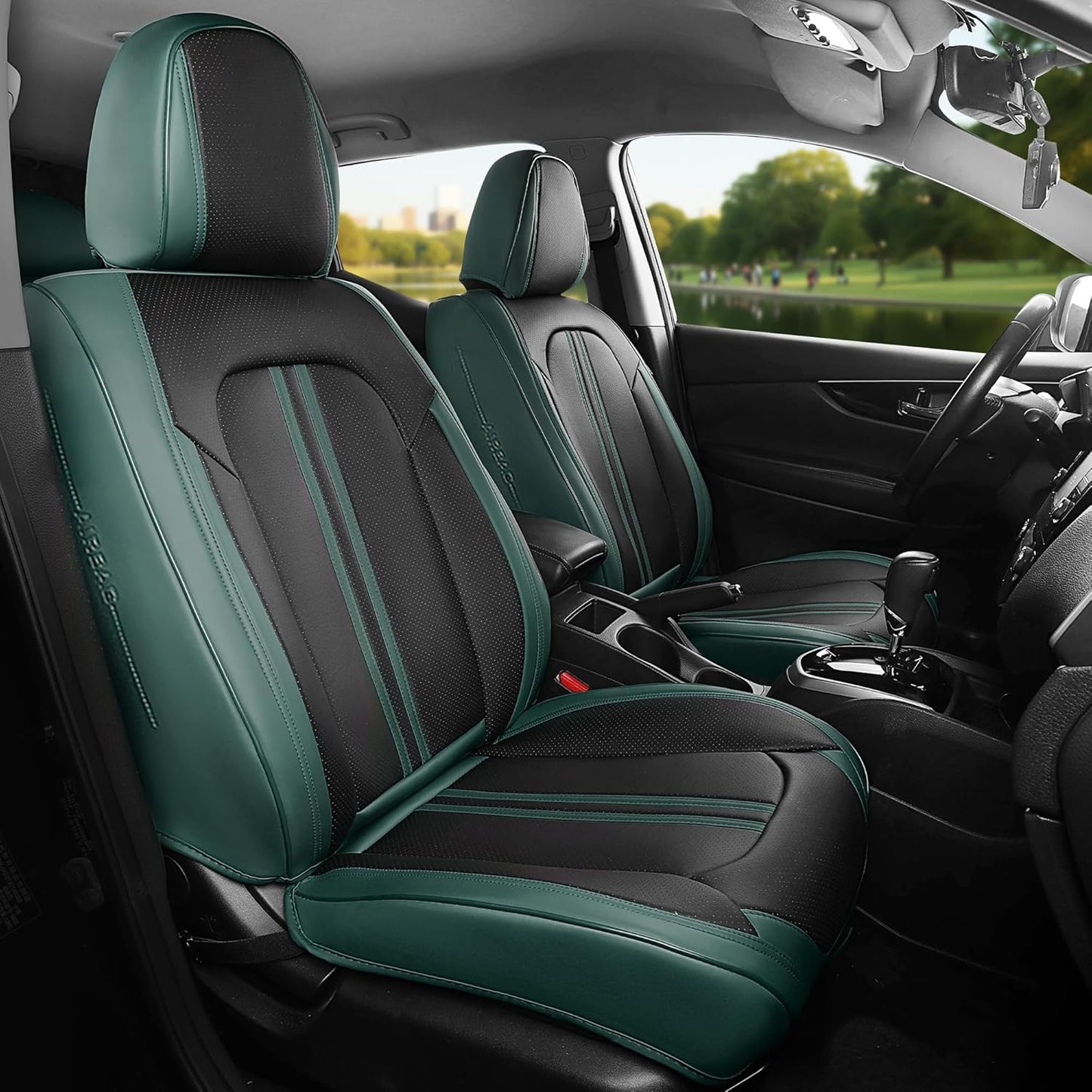 FREESOO Leather Car Seat Covers Full Set for Ultimate Comfort