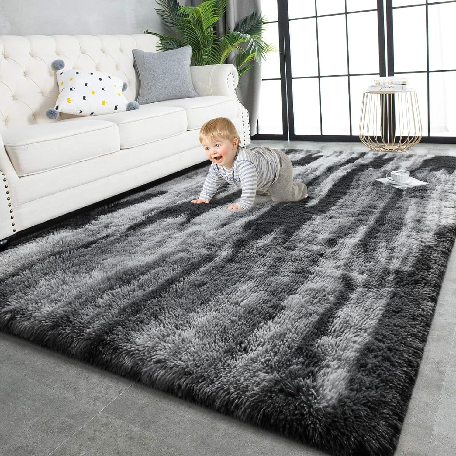 Super Soft Shaggy Rugs for Living Room and Bedroom Decor