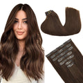 GOO GOO Clip in Hair Extensions 18in 7-Piece Set - Natural Chocolate