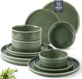 AmorArc Ceramic Dinnerware Set Service for 4 - Handmade Reactive Glaze