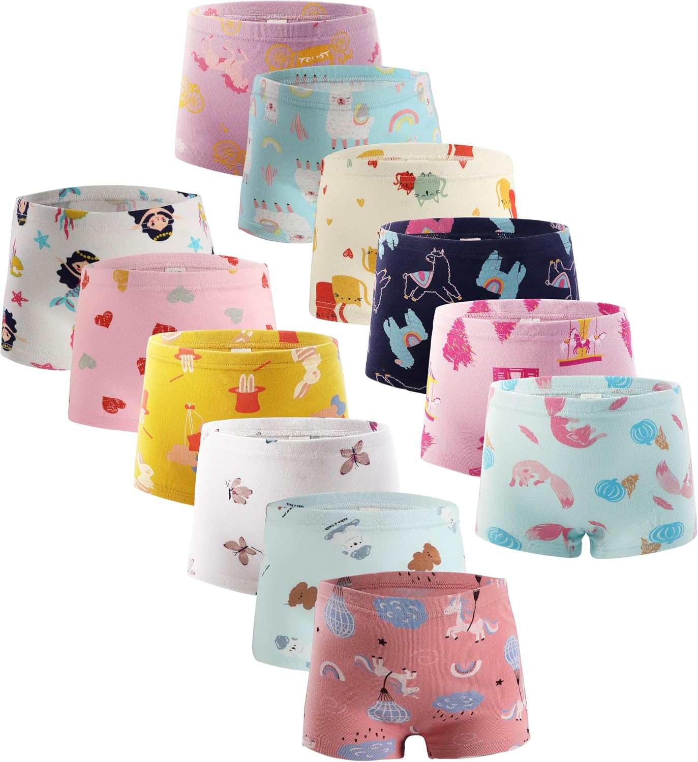 Soft Girls Boyshort Panties Cotton Briefs for Kids Comfort