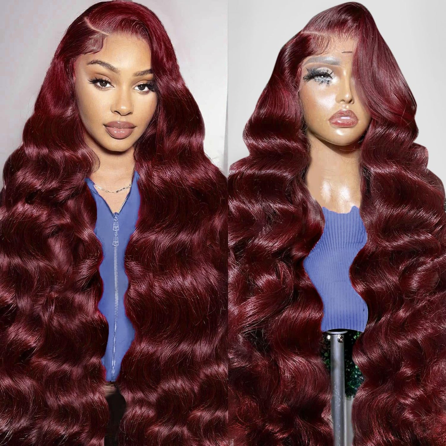 30 Inch Burgundy Lace Front Wig for Stunning Looks and Style