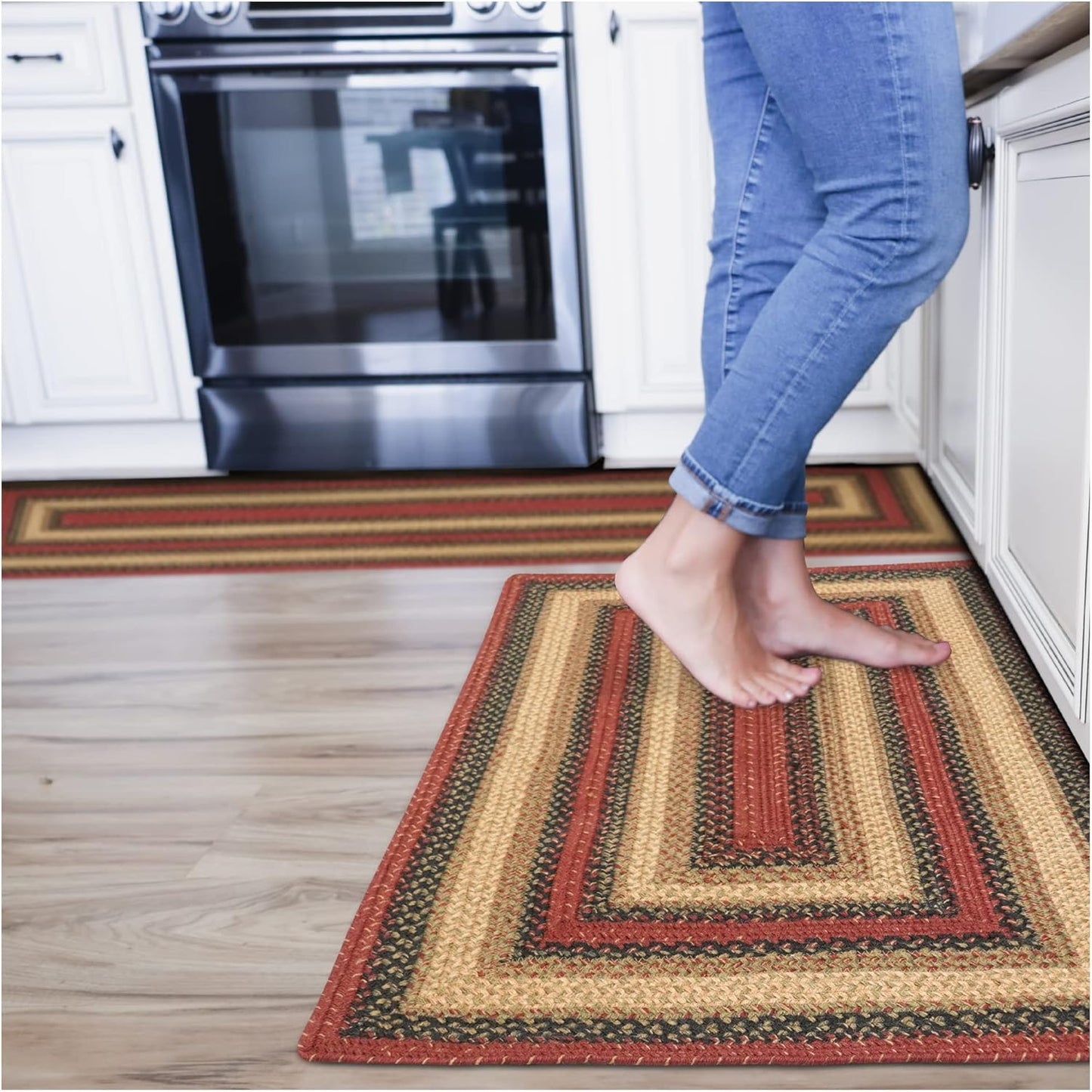 Highland Jute Braided Runner Rug - Perfect for Kitchen & Entryway