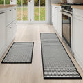 Kitchen Mat Kitchen Rugs Set of 2 Non Slip Washable Runner - Soft