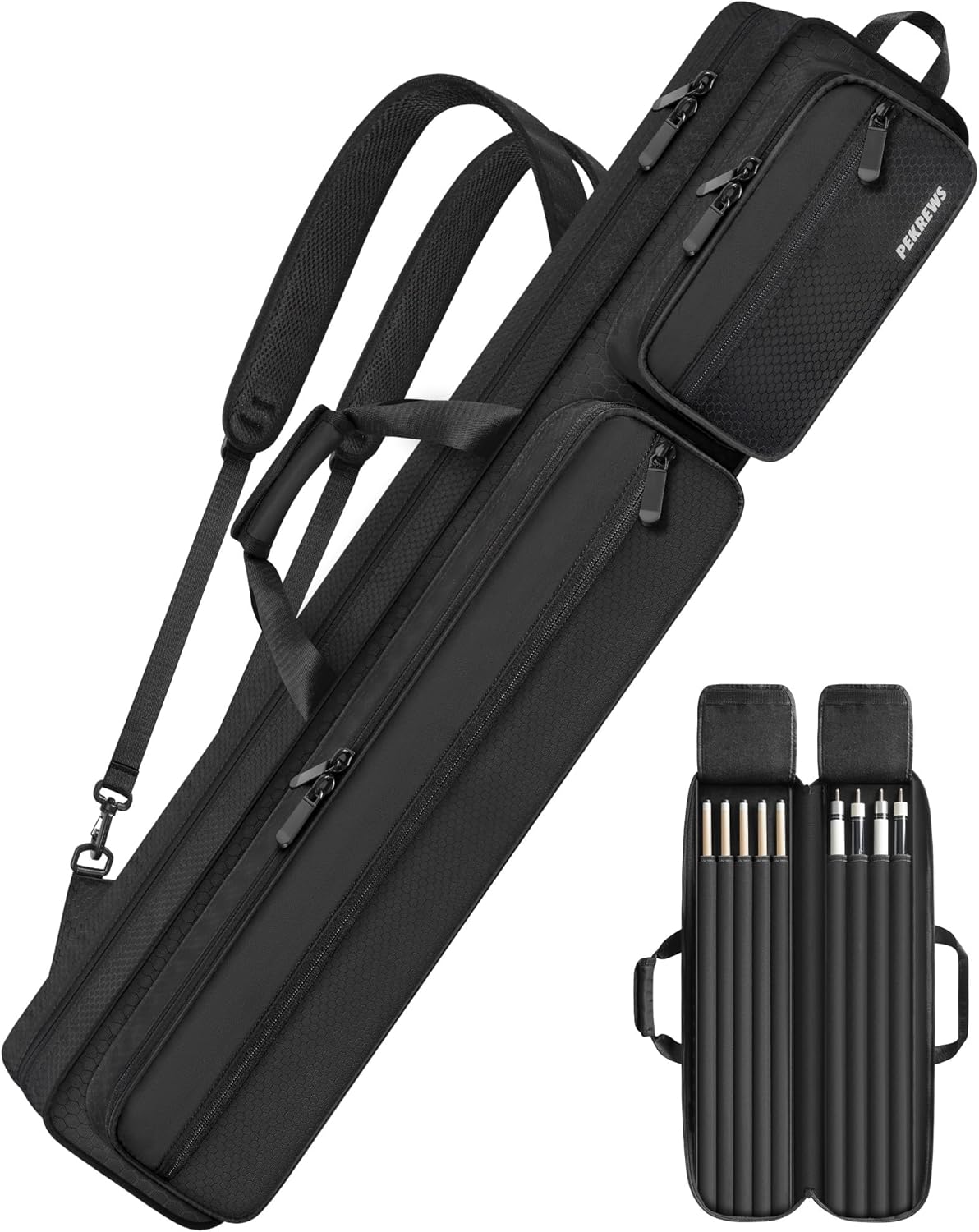 Sturdy Pool Cue Case with Multiple Pockets for Easy Transport