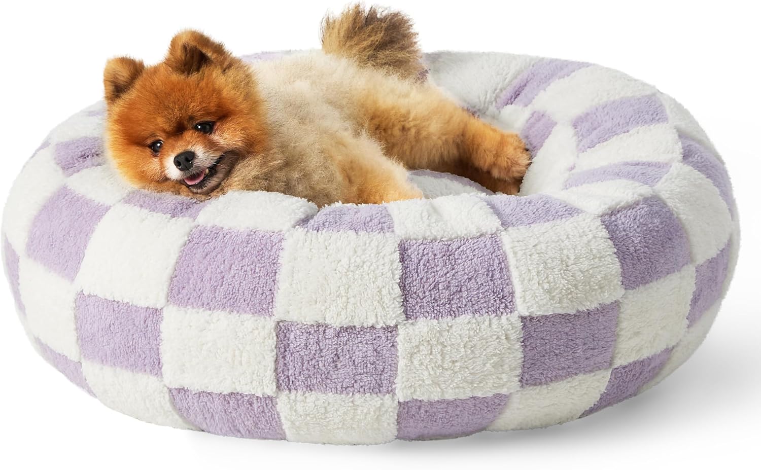 LE SURE Donut Small Dog Bed - Plush Round Cat Beds for Pets