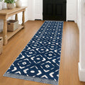 KILOCOCO Hallway Runner Rug 2ft x 8ft - Soft Washable Blue Runner