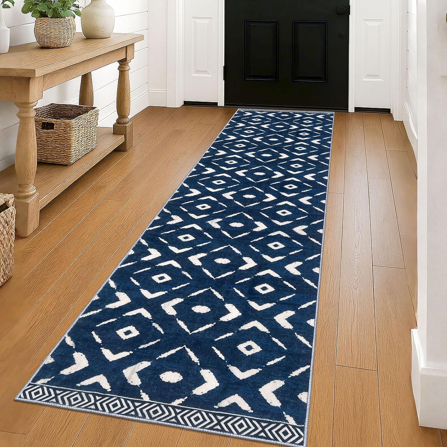 KILOCOCO Hallway Runner Rug 2ftx8ft Soft Washable Non Slip Design