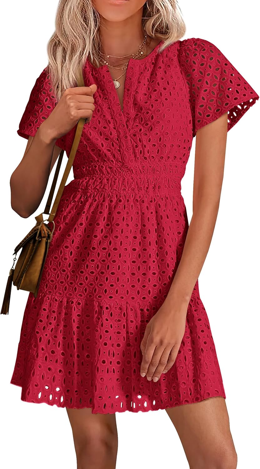 PRETTYGARDEN Women Summer Short Dress for Casual Beach Fun