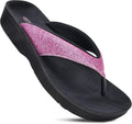 Slip On Recovery Flip Flops for Women - Arch Support for Plantar Shoes