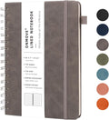 Lined Spiral Notebook Journal A5 College Ruled Hardcover - Pen Holder