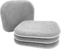 Silver Grey Foam Seat Cushions for Dining Chairs - Soft U-Shaped Set