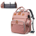 Baby Diaper Bag Backpack with Changing Station - Large Capacity Pink