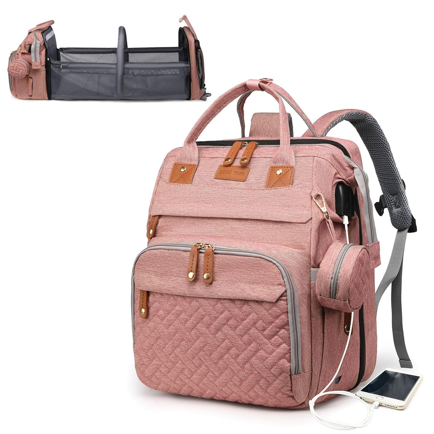 Baby Diaper Bags with Changing Station for Moms and Dads
