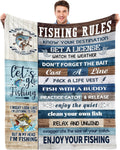 Fishing Gifts for Men Boys Fishing Theme Blanket - Funny Fishing Gift