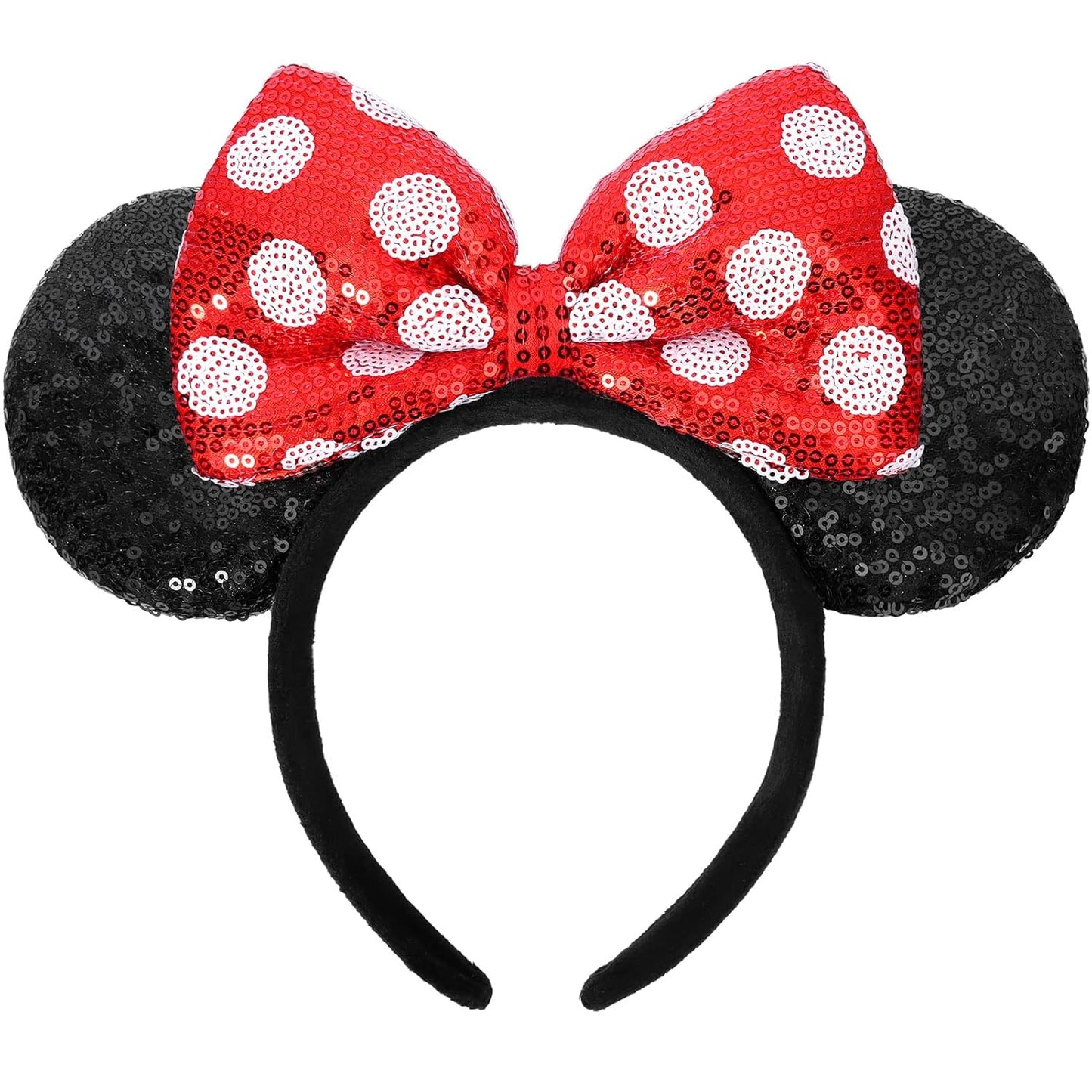 Shiny Sequin Mouse Ears Headband for Parties