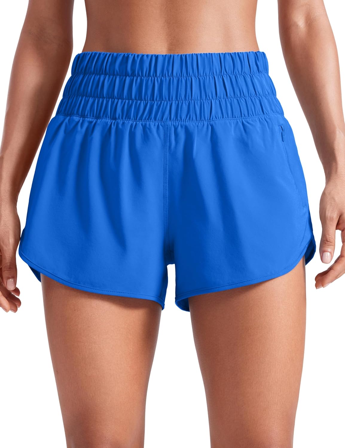 CRZ YOGA High Waisted Dolphin Running Shorts for Women