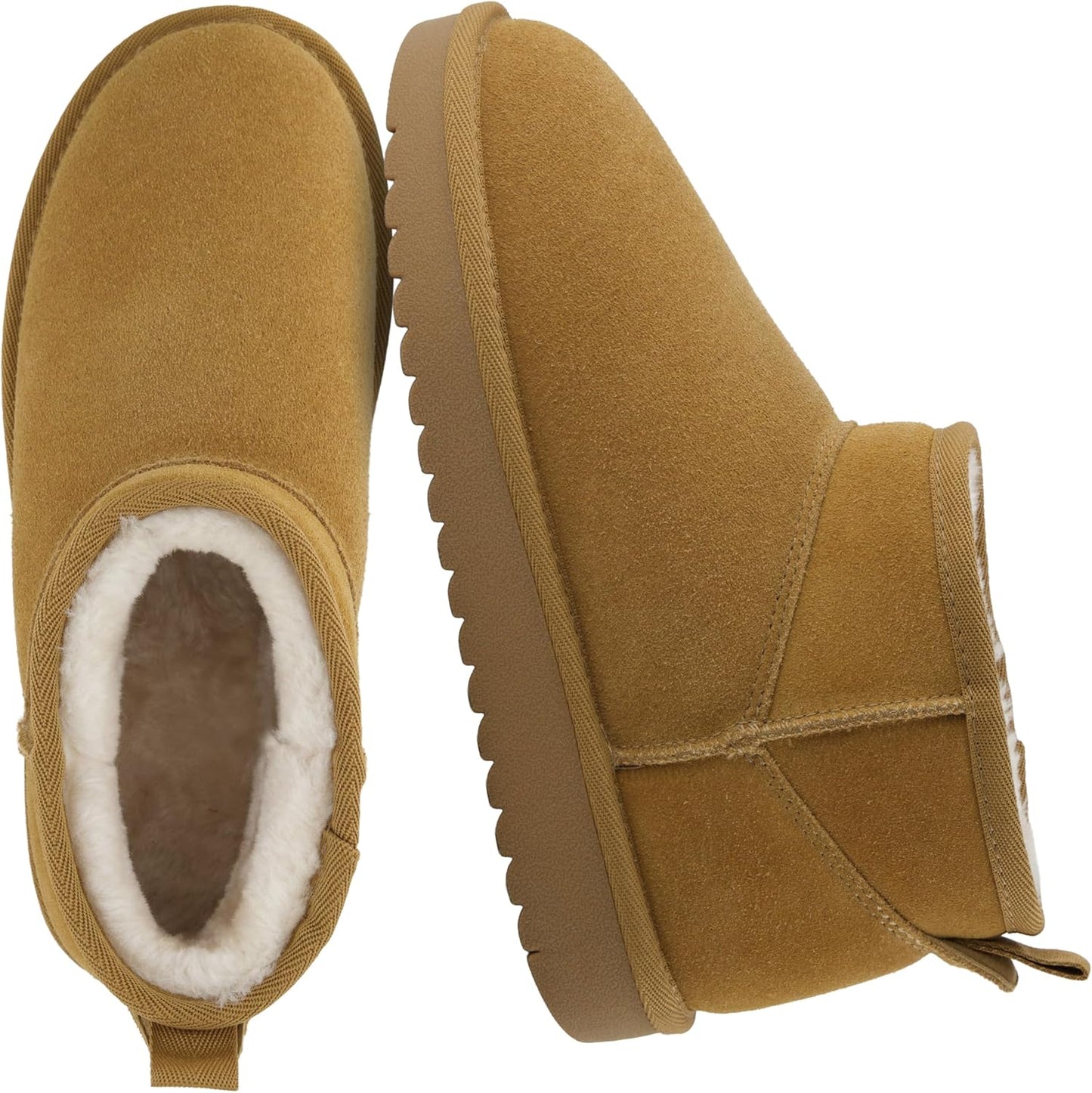 CUSHIONAIRE Hip-3 Genuine Suede Leather Ankle Boots for Women