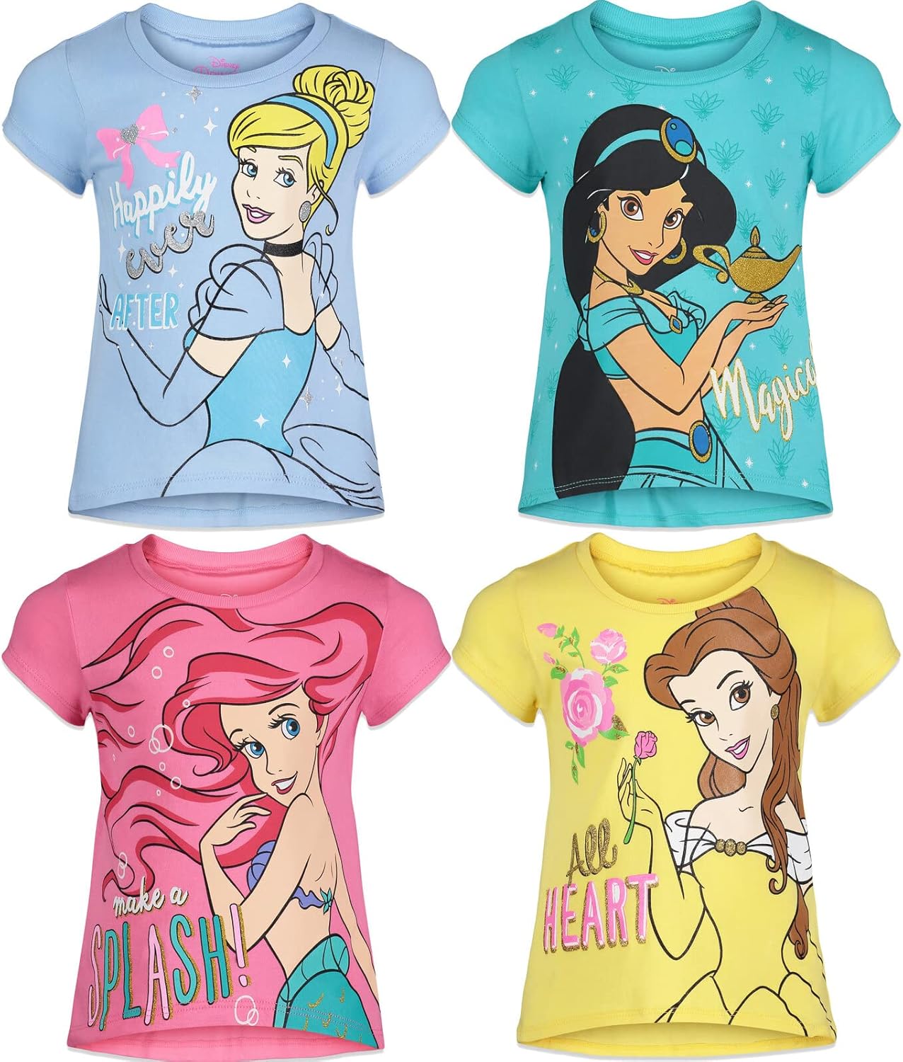 Disney Mickey Mouse Minnie Mouse Girls Graphic T-Shirts 4 Pack