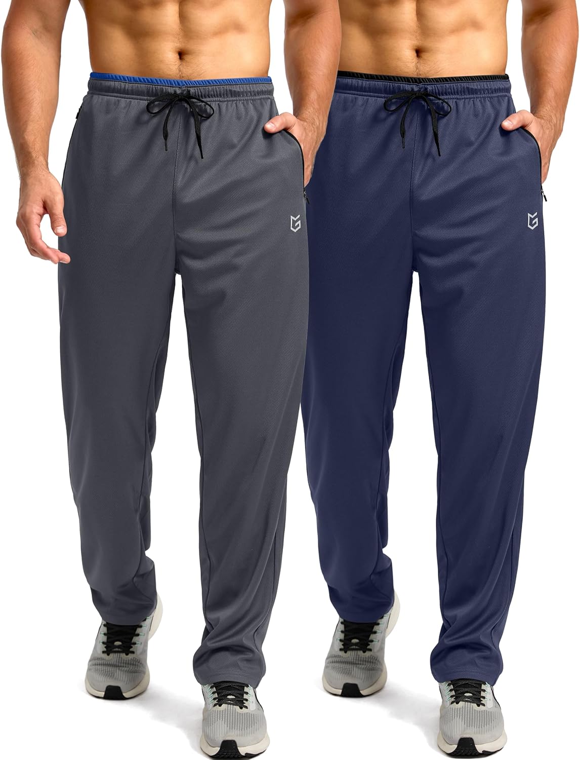 G Gradual Men's Lightweight Sweatpants with Zipper Pockets