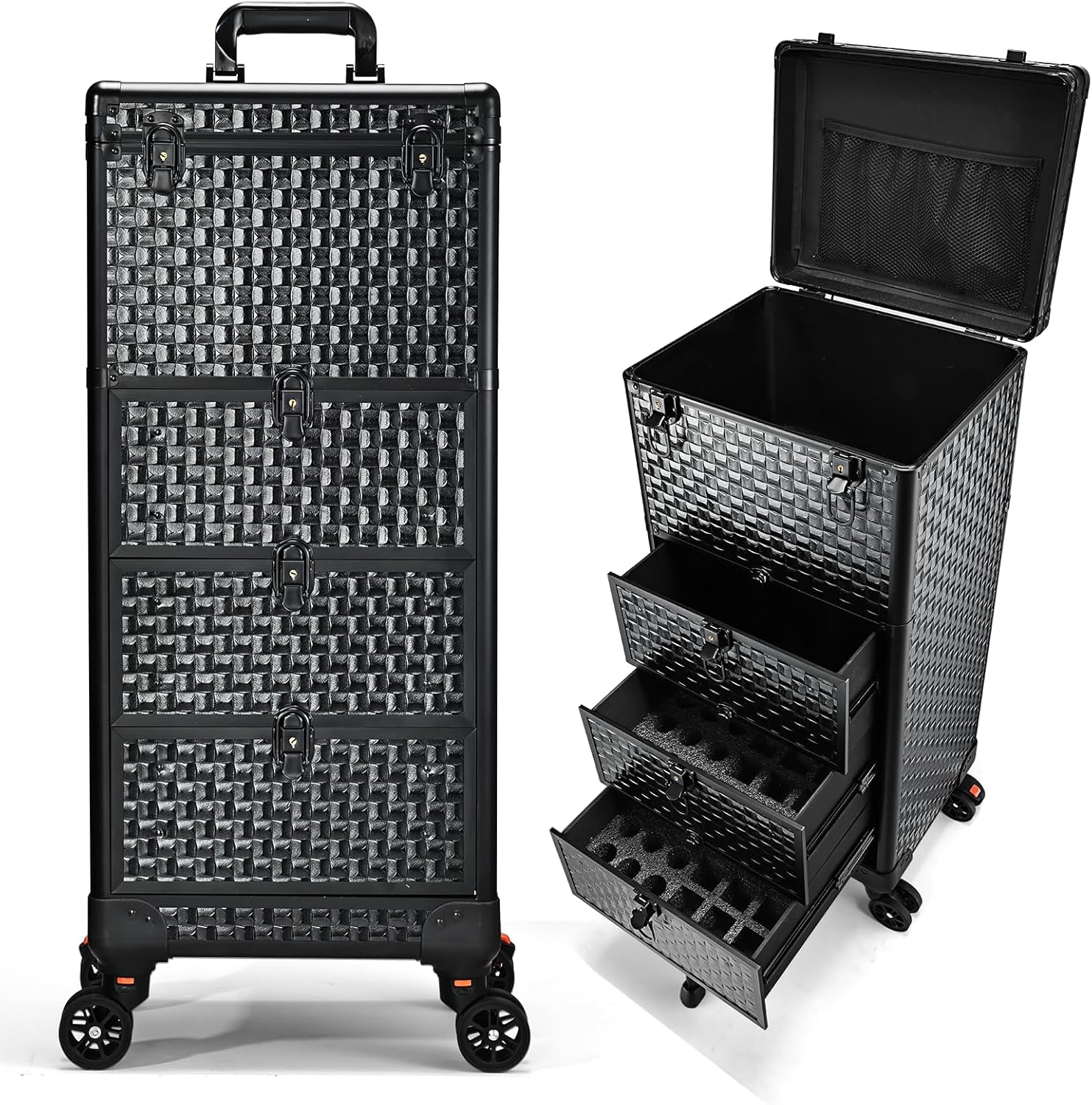 Salon Cart with 3 Drawers for Nail Tech and Makeup Artists