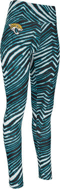 Zubaz NFL Women's Full Length High Waist Leggings with Pockets