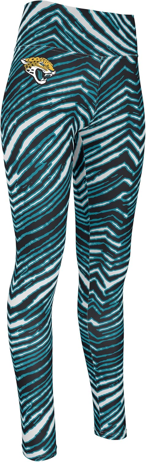 Zubaz NFL Women's Full Length High Waist Leggings with Pockets