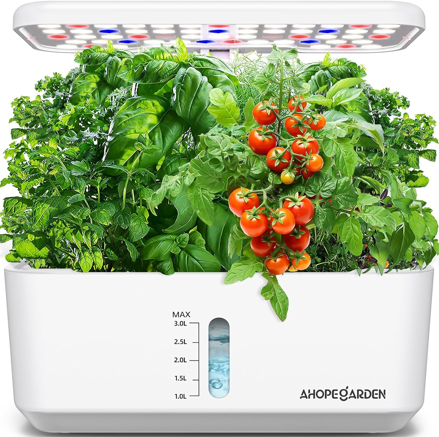 Ahopegarden Hydroponic 10-Pod Grow System: LED Countertop Garden
