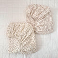 Muslin Mini Crib Sheets 2 Pack - Soft Double-Layer Fitted Sheets