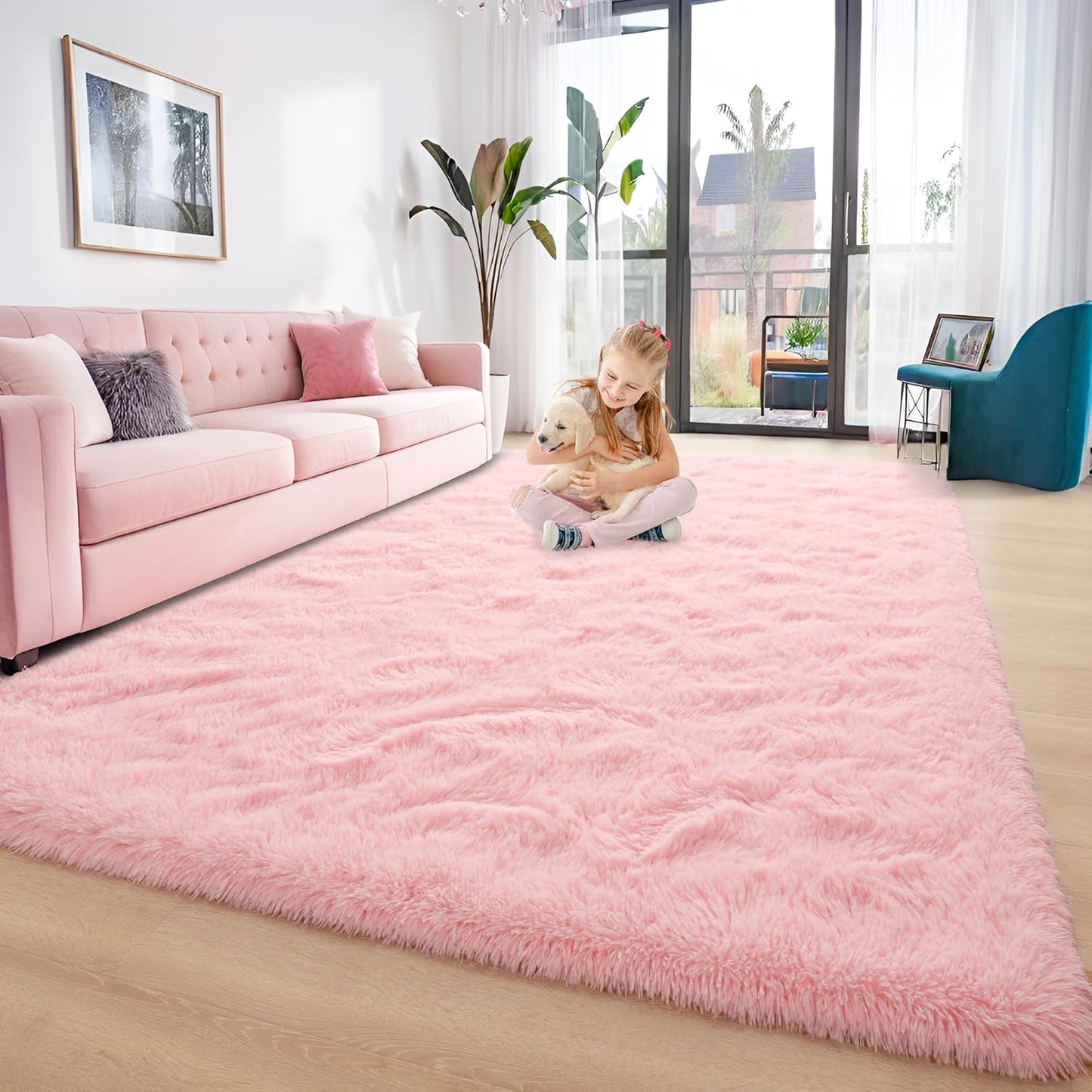 Foxmas Large Area Rugs for Living Room Bedroom 6x9 Feet Plush