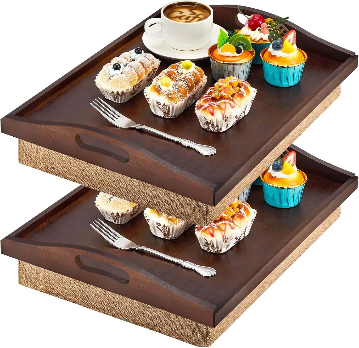 Bamboo Lap Tray Set with Detachable Pillow for Comfort and Style