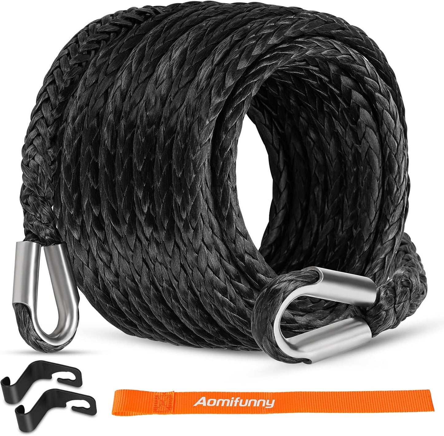Synthetic Winch Rope Extension 3/8Inch x 50Ft for Off Road Use