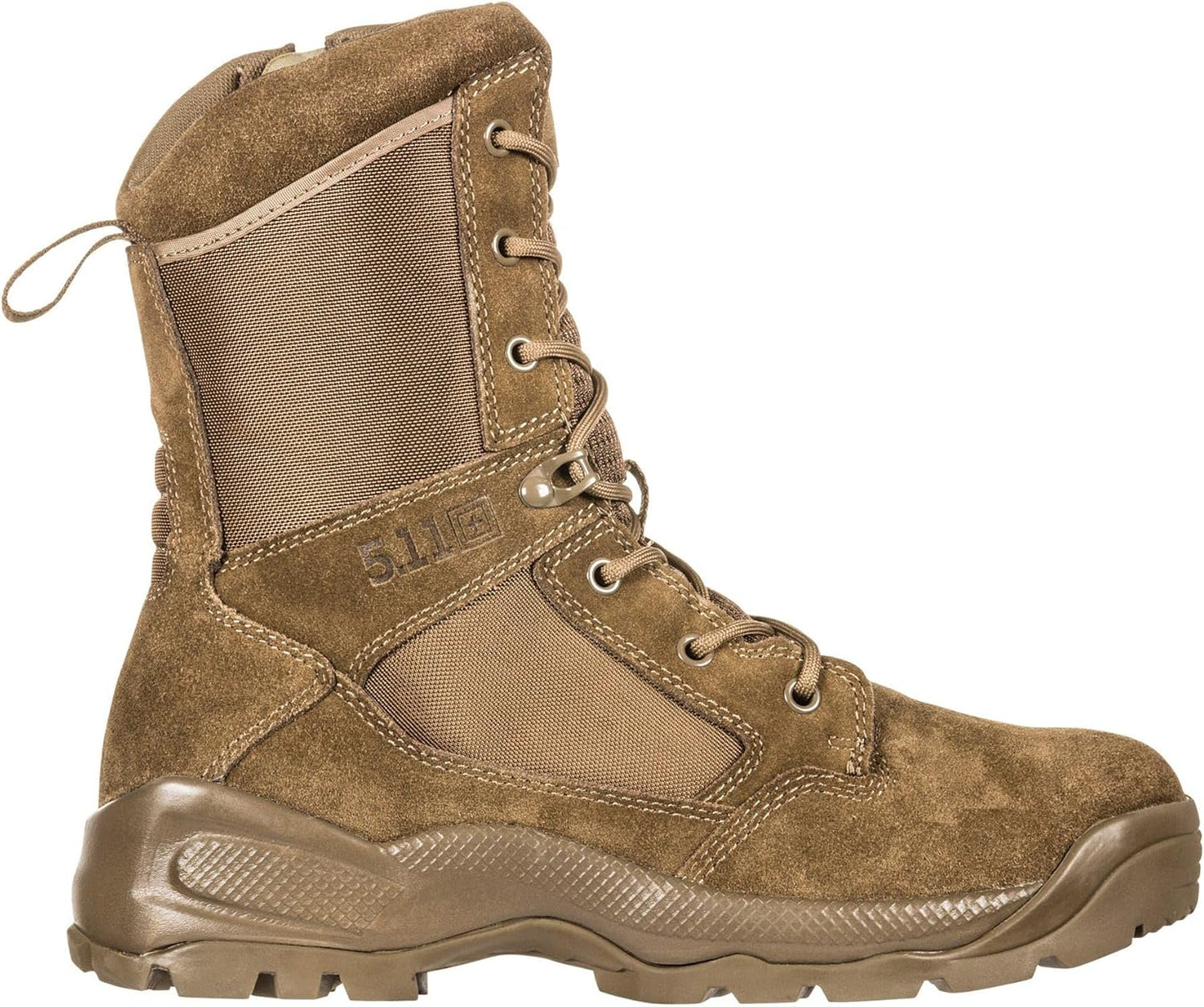 5.11 Tactical Men's Side-Zip Brown Boots for All-Weather Use