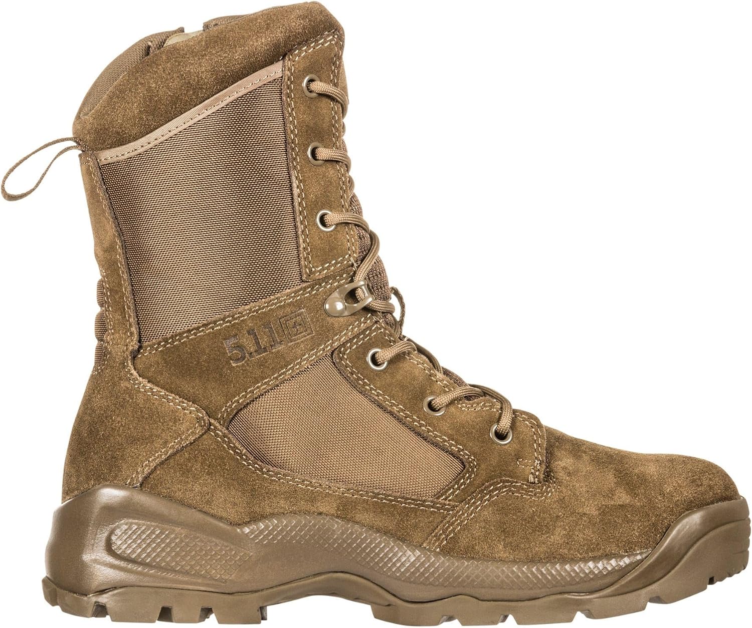 5.11 Tactical Men's Side-Zip Brown Boots for All-Weather Use